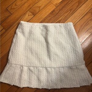 Forever 21 Cream Textured Pencil Skirt